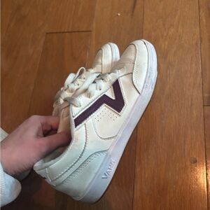 Vans sneakers size 7.5 maroon and white